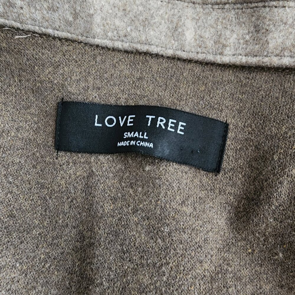 Nwot Love Tree Gray Shacket Button Down Jacket Sw… - image 8